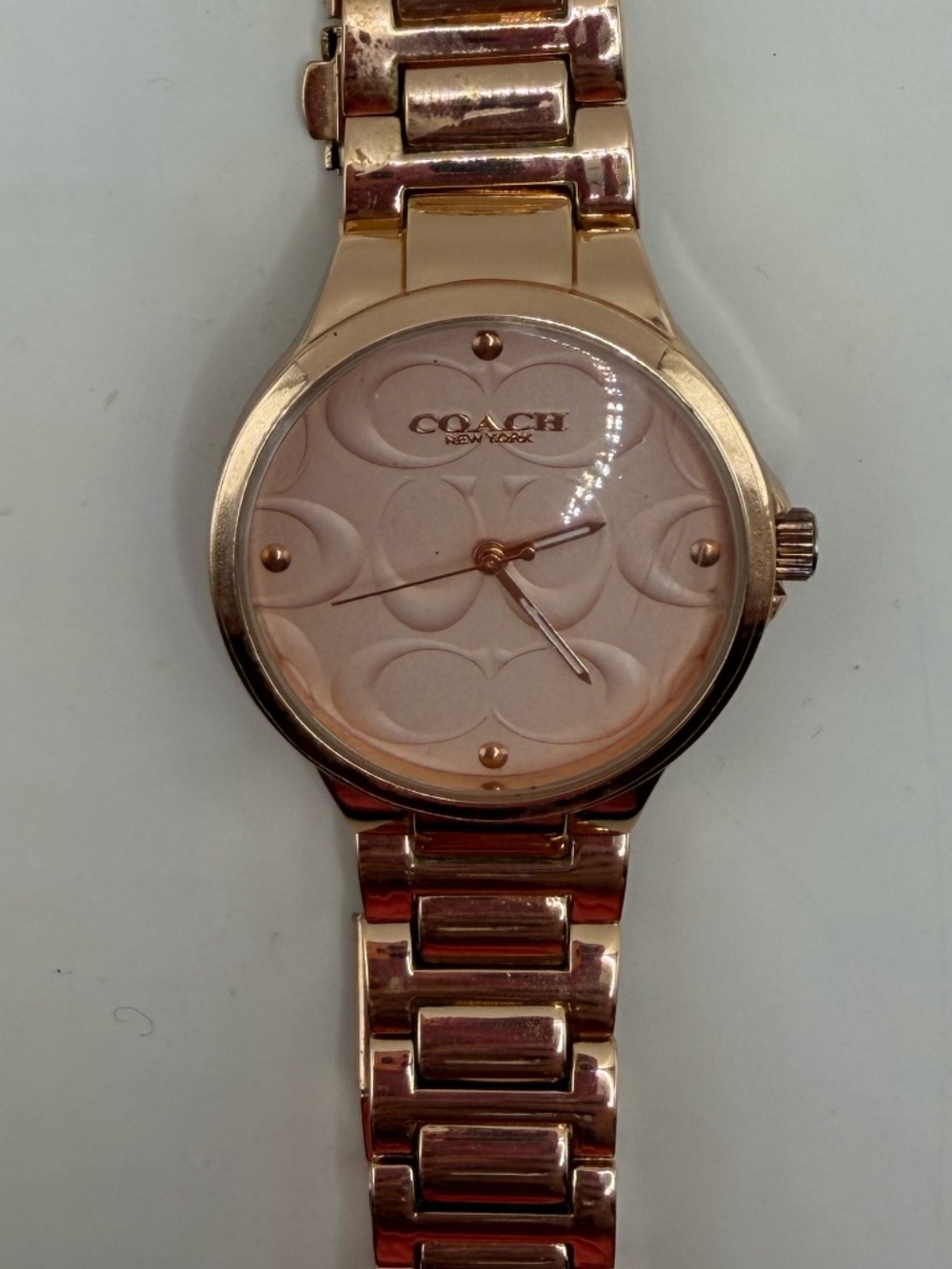 Rose Gold Fashion Watch Pink Dial Bracelet Style Watch